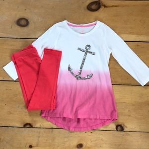 Jillian’s closet Set Tunic Top w/leggings S(7/8)